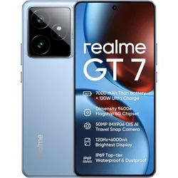 Neues Realme GT7 5G Smartphone 1,5K+120Hz HD-Display 6000nit Pro-Esports Display 120W Super Charge 7000mAh Akku 50MP Kamera