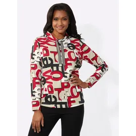 Inspirationen Sweatshirt gemustert rot/schwarz 42