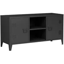 [en.casa] Kotka Lowboard 113 x 40 x 58 cm Schwarz Metall