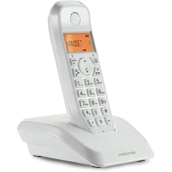 Motorola S1201 Schnurlostelefon, Anrufsperre, Nicht-Stören, Freisprechen, 50 Kontakte, beleuchteter Bildschirm