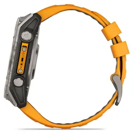 Garmin fenix 8 AMOLED 51 mm sapphire, graphit / titanium titan mit QuickFit Silikon-Armband 26 mm