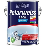 SCHÖNER WOHNEN-Farbe Mix Weißlack Polarweiß zum Mischen lassen  (Basismischfarbe 4, Glänzend, 2,5 l)