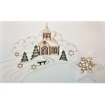 Raebel OHG Plauener Stickerei Fensterbild Spitze Weihnachten Spitzenbild Deko Sternschnuppe + Saugnapf