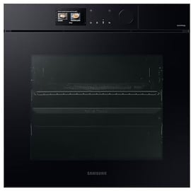 Samsung Dual Cook Einbaubackofen 60cm, 76 l, A+*, Pyrolyse, Schwarzes Glas, Serie 7, grifflos, mit Kamera, NV7B7997ADK/U1