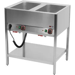 Bain-Marie Wagen Warmhalter Wasserbad Speisenwärmer 2xGN1/1 800x600x900mm