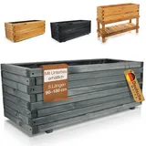 BooGardi Pflanzkasten Holz 120 x 42 x 38 cm Anthrazit