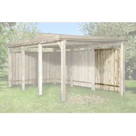 Weka Seitenwand Carport 199 x 180 cm braun