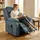 Homcom Fernsehsessel mit Aufstehhilfe Samt 92 x 105 x 94 cm Grau elektrisch