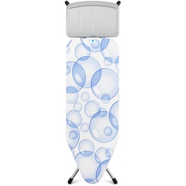 BRABANTIA Bügeltisch C 124x45 cm mit Dampfstationsablage Solide Bubbles (101229)