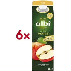 Albi 6er-Pack Fruchtsaft »Apfel Direktsaft naturtrüb« 1 Liter