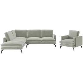 Livetastic Sitzgarnitur, Metall, Füllung: Daunen, Silikon, 250x202 cm, Made in EU, Wohnzimmer, Sofas & Couches, Sitzgarnituren