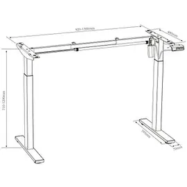 VCM Schreibtisch Lona Weiß / Silber