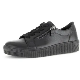 Gabor Damen Low-Top Sneaker, Frauen Halbschuhe,Best Fitting,Freizeitschuhe,Laufschuhe,schnürschuhe,schnürer,schwarz (schwarz),41 EU / 7.5 UK - 41 EU