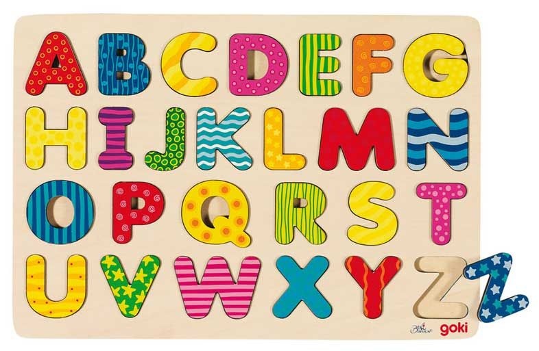 Steckpuzzle ALPHABET (BT 30x21 cm) - bunt