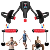 Beckenbodentrainer für Männer, 3en1 Oberschenkeltrainer für Damen und Herren, Beckenbodentrainer für Frau, Multifunktionale Beintrainer Armtrainer Trainingsgerät, Beckenbodentraining(Schwarz und Rot)