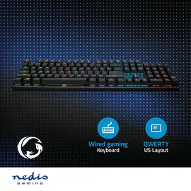 Nedis Gaming Tastatur mechanisch LED US