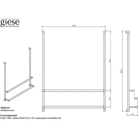 Giese Server Badetuchhalter Silber 30858-02