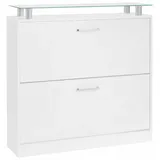 borchardt Möbel Finn 89 x 90 x 23 cm weiß matt / weiß