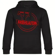 multifanshop Kapuzen Sweatshirt Kaiserslautern Druck rot schwarz XXL