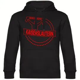 multifanshop Kapuzen Sweatshirt Kaiserslautern Druck rot schwarz XXL