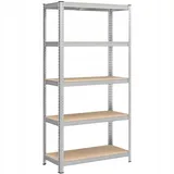 OEM KRUMAD Schwerlastregal 180x90x40 cm, 5 MDF Böden, 875 kg Tragkraft, Regal Metall für Garage, Keller, Werkstatt, Lagerregal ohne Schrauben, Höhenverste