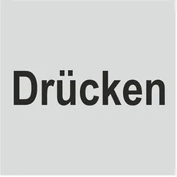 Türschild - Drücken - Edelstahl-Optik