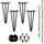 Relaxdays Hairpin Legs, 4er Set, 3 Streben, Metall, Haarnadel Tischbein für Hocker, Tisch & Schrank, 30 cm hoch, schwarz