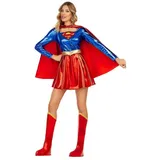 Metamorph Kostüm Sexy Supergirl Kostüm, Luftiges Kostüm der bekannten Superheldin rot L