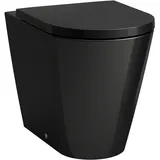 Laufen Kartell Stand-WC Tiefspüler, ohne Spülrand, Abgang waagerecht/senkrecht, 370x560x430mm, H8233370200001, Farbe: Schwarz glänzend,