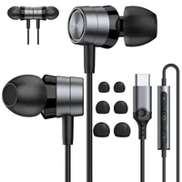 QILERUI USB C Kopfhörer mit Mikrofon, Kopfhörer mit Kabel Type C In-Ear Ohrhörer Kompatibel mit Galaxy S23 S22 S21 Ultra, Kopfhörer USB-C mit Lautstärkeregler für Phone 15 Pro Pro2022, Pixel 8
