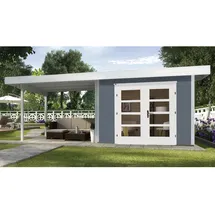 Weka Designhaus 126 B+ 6,45 x 3,77 x 2,47 m grau inkl. Anbau