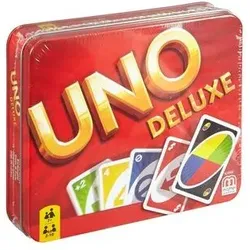 MATTEL K0888 MATTEL Games UNO Deluxe Kartenspiel in Metalldose