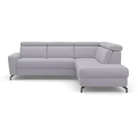 sit&more Ecksofa Scarlett L-Form, inklusive Kopfteilverstellung, wahlweise mit Bettfunktion, Bettkasten grau