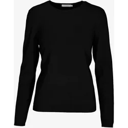 Strickpullover CLARINA "PETRA", Damen, Gr. 42, schwarz, Obermaterial: 70% Viskose, 30% Polyamid., unifarben, comfort fit, Rundhals, Langarm, Pullover, Viskose-Polyamid Mischung