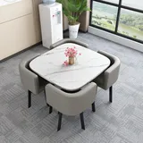 OCAZI esstisch,Rundes Esstisch-Set,Küchen-Esstisch-Set,Schlichter Kleiner runder Tisch,Runder Konferenztisch,rundes modernes Esstisch-Set,Tisch- und Stuhl-Set - #31-70 * 75cm/27.5 * 29.5in(WxH)