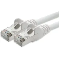 1aTTack 1aTTack.de Netzwerkkabel CAT5e 2x RJ45 Stecker Folien und geflechtgeschirmt SFTP Netzwerk Patch-Kabel 20m weiß