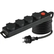 ChiliTec Steckdosenleiste 3 m Schwarz 4 St.