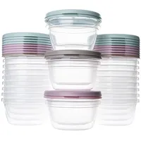 QILZO 24 Frischhaltedosen mit deckel 250 ml, BPA-frei, mikrowellen und spülmaschinenfest, Gefrierschrank, Gefrierdosen Wiederverwendbarer, vorratsdosen, Aufbewahrungsbox Küche, Lebensmittelbehälter