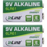 InLine Alkaline High Energy Batterie 9V Block 6LR61 Alkali