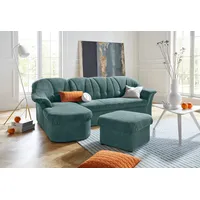 DOMO collection Ecksofa »Pegnitz L-Form«, wahlweise mit Bettfunktion, blau