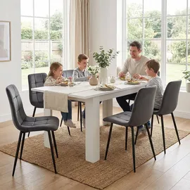 Homestyle4u Esstisch 80 x 75 x 80 cm weiß