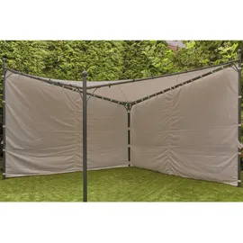 Siena Garden Seitenteile für Pavillon Berlino 2 Stück 3 x 2,97 m Grau