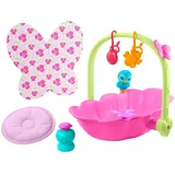 My Garden Baby HBH46 - 2-in-1 Badewanne & Bett Spielset (29,2 cm), mit Zubehörteilen wie Seife, Kissen, Mobiles und mehr, Kinderspielzeug ab 2 Jahren