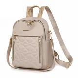 HAUSS SPOLE Rucksack Cityrucksack Wasserdicht Rucksäcke Schultertasche Handtasche Reisen (24 x33 x 11cm Laptop Notebook Tasche Schule Uni Rucksack, Schultertasche, Schule Rucksack, Anti-Diebstahl, Notebook Laptop Tasche), für Frauen Damen Jungen Teenager Freizeit Arbeit Business Reisen beige