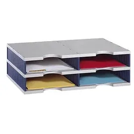Styro Sortierstation Styrodoc grau/blau mit 4 Fächer