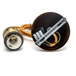 Aigostar E27 Vintage Lampenfassung mit kabel Metall Nostalgie Retro Gold