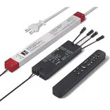 Halemeier Halemeier, Lichtschalter + Storenschalter, 4-Kanal Funkschalter/Dimmer S-Mitter MultiWhite2 Smart Set