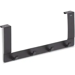 KELA Türgarderobe Türhakenleiste COLGAR mit 4 Haken Schwarz