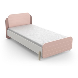 habeig Kinderbett Kinderbett Mädchen 90 x 190 cm Holz Bettgestell (228) rosa