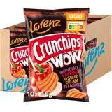 LORENZ | Crunchips WOW Paprika & Sour Cream | 10 x 110 g | vegetarisch